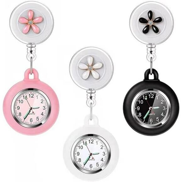 Nurse Watch Glow Pointer in The Dark Clip Watch Lapel Watch Nurse Fob Watch - Picture 7 of 7
